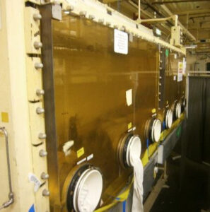 Nuclear glovebox with degraded viewing panes - a challenge for nuclear decommissioning