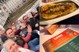 Team day out boat ride on the Thames followed by dinner at Limin Southbank
